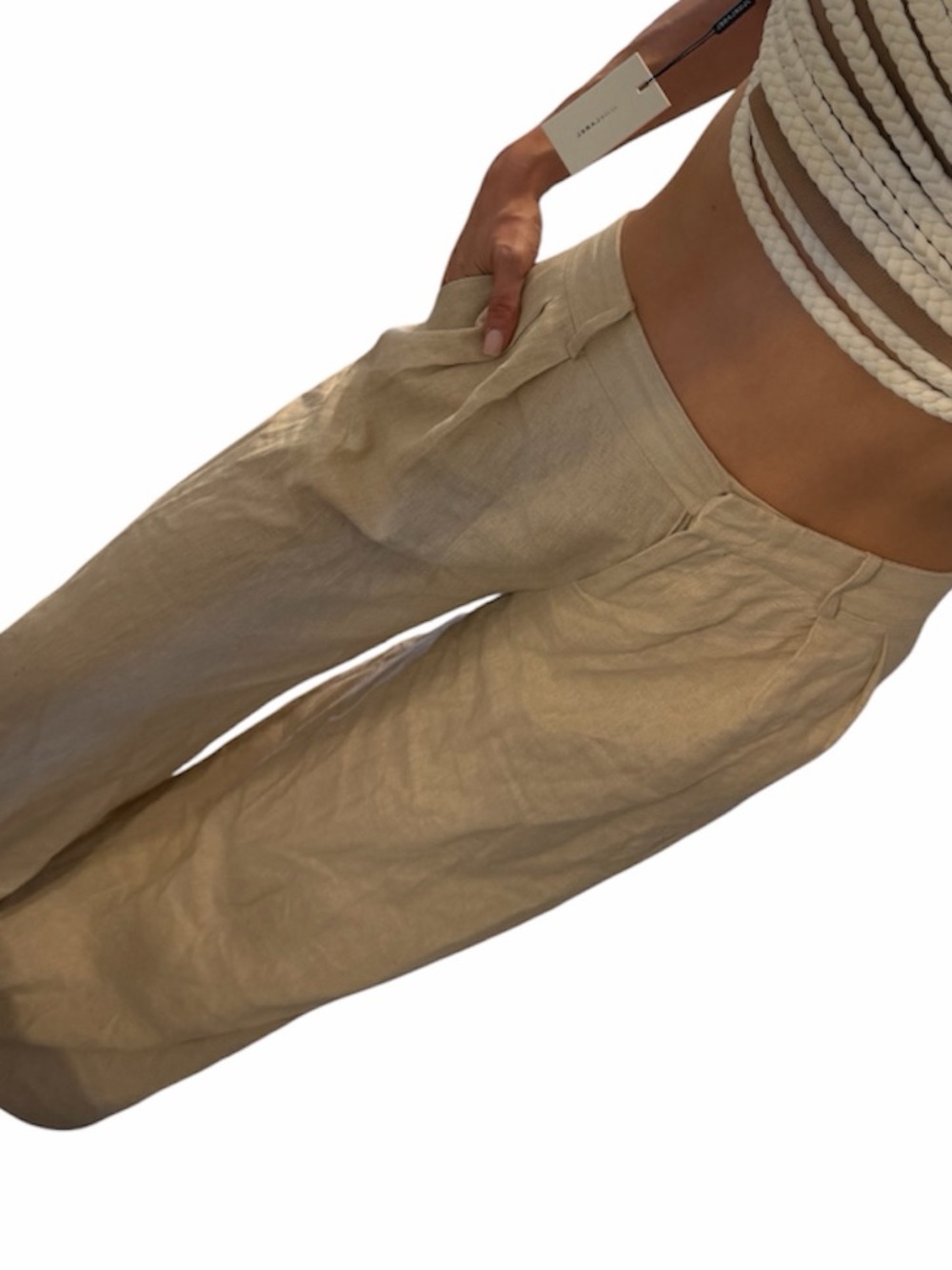 Zara Wide-Leg Linen Pants